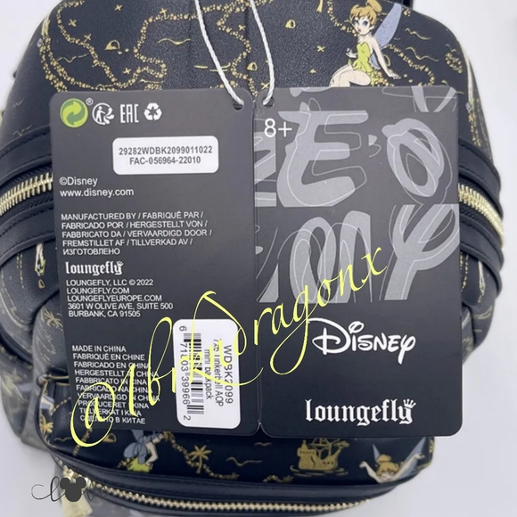 NWT Tinkerbell π§Officially Licensed Loungefly Disney Backpack Disney Tink Magic - Picture 4 of 16